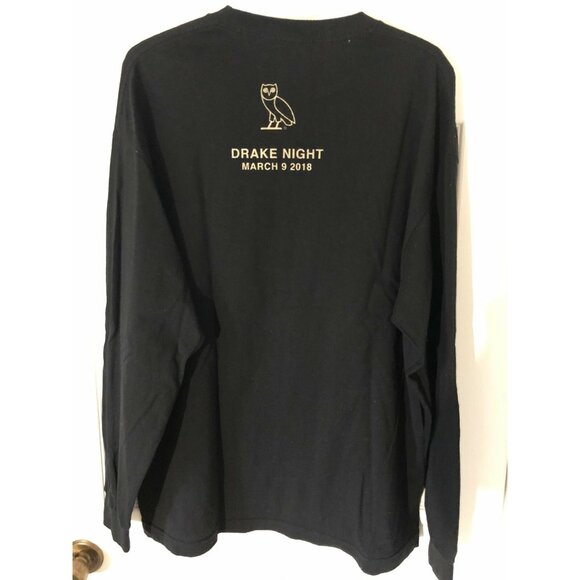 OVO Drake Night Toronto Raptors NBA March 9 2018 Long Sleeve T-Shirt Mens XL - Picture 3 of 7